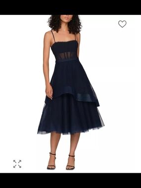 NWT $398 BCBGMAXAZRIA Corset Tulle Dress Sz 10